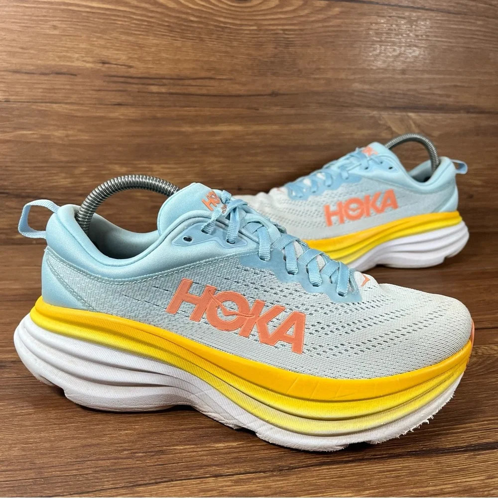Hoka One One Bondi 8 Running Shoes Women’s Size 8 Shoes Blue